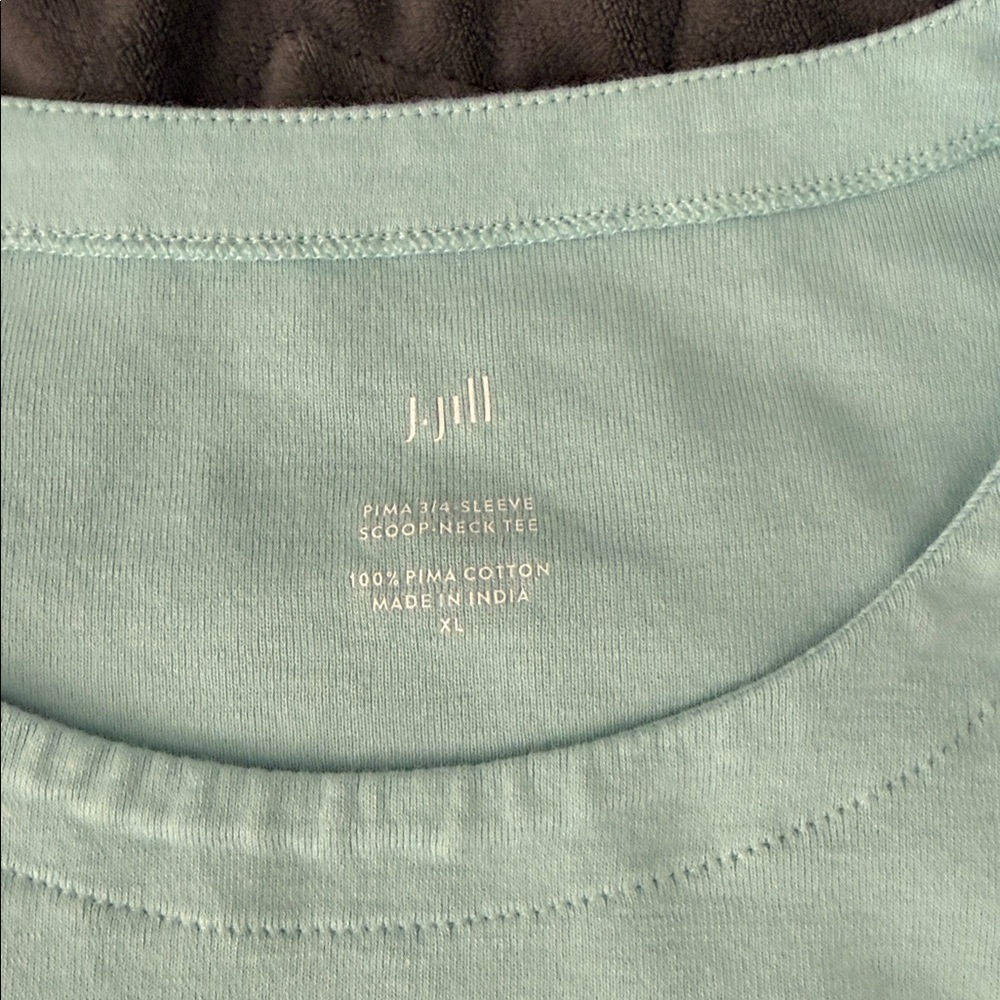 JJill Soft Light turquoise 3/4 Sleeve Top XL - Picture 2 of 6